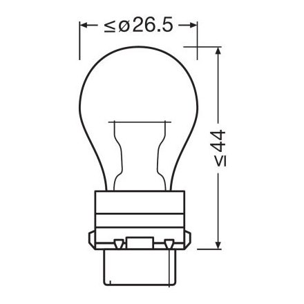 OSRAM 12V 27/7W W2.5x16q PY27/7W STANDARD Doboz