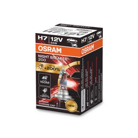 Osram 12V 55W PX26D H7 NIGHT BREAKER 200 Doboz