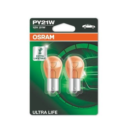 OSRAM 12V 21W BAU15S PY21W ULTRA LIFE Duo Bliszter