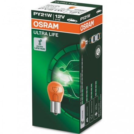 OSRAM 12V 21W BAU15S PY21W ULTRA LIFE Duo Bliszter