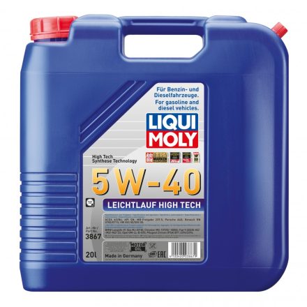 Liqui Moly Leichtlauf High Tech 5W-40 motorolaj 20l