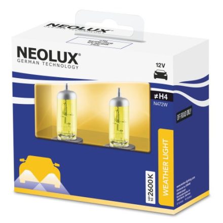 NEOLUX 12V 60/55W P43t "H4" NEOLUX WEATHER LIGHT Duo-Box